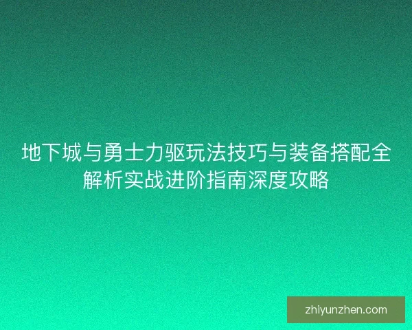 地下城与勇士力驱玩法技巧与装备搭配全解析实战进阶指南深度攻略